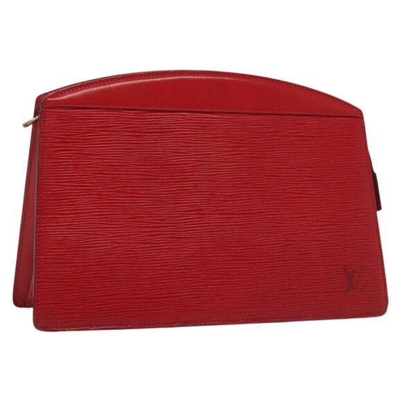 LOUIS VUITTON Epi Trousse Crete Clutch Bag Red M48407 LV Auth 137190 - Picture 1 of 16